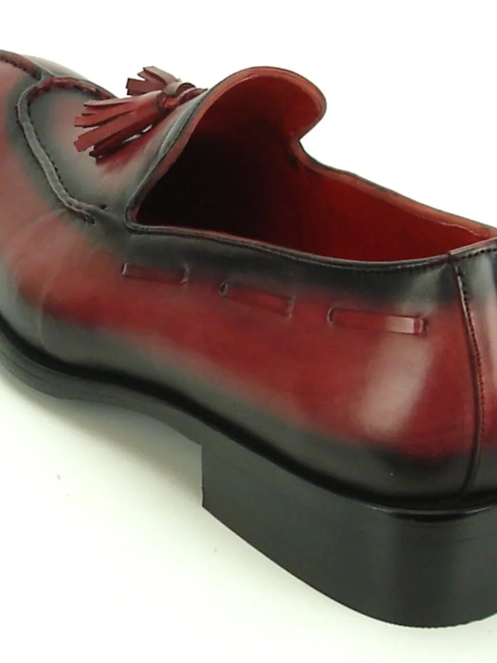 FI-8701 Burgundy Leather Slip on with Tassel Fiesso by Aurelio Garcia